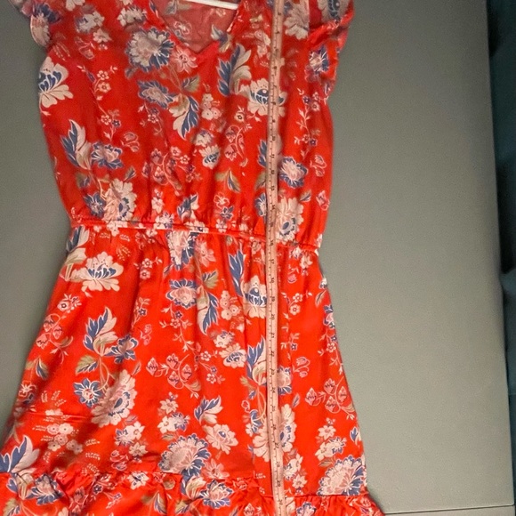 Loft Women’s Size Medium Summer Midi Floral Dress Ruffle Sleeve good condition - Picture 13 of 14